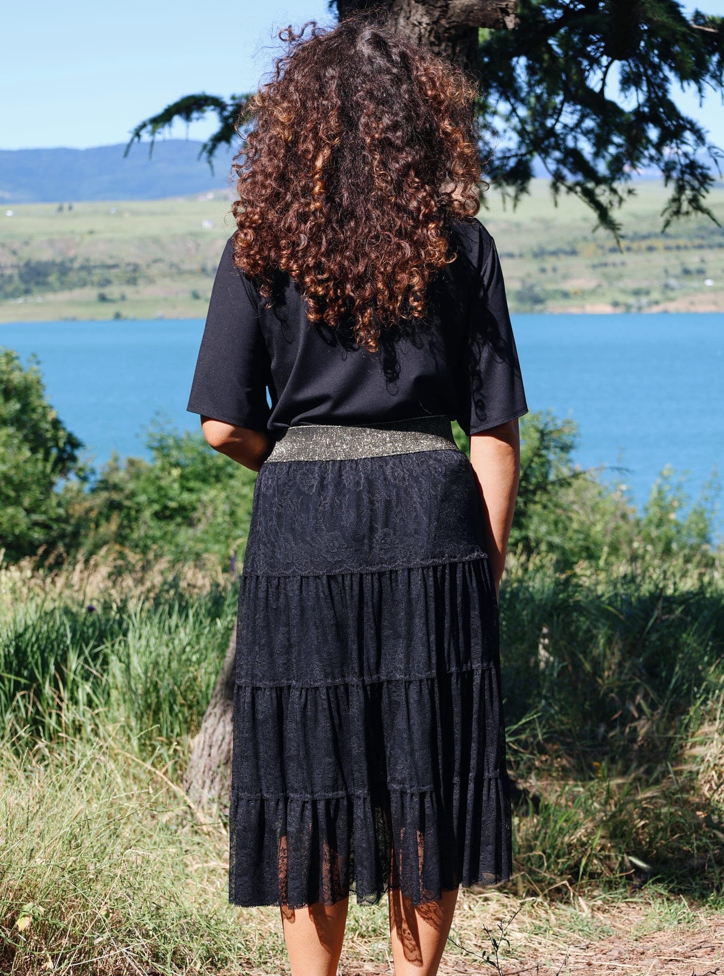 Midnight Lace Tired Skirt 2
