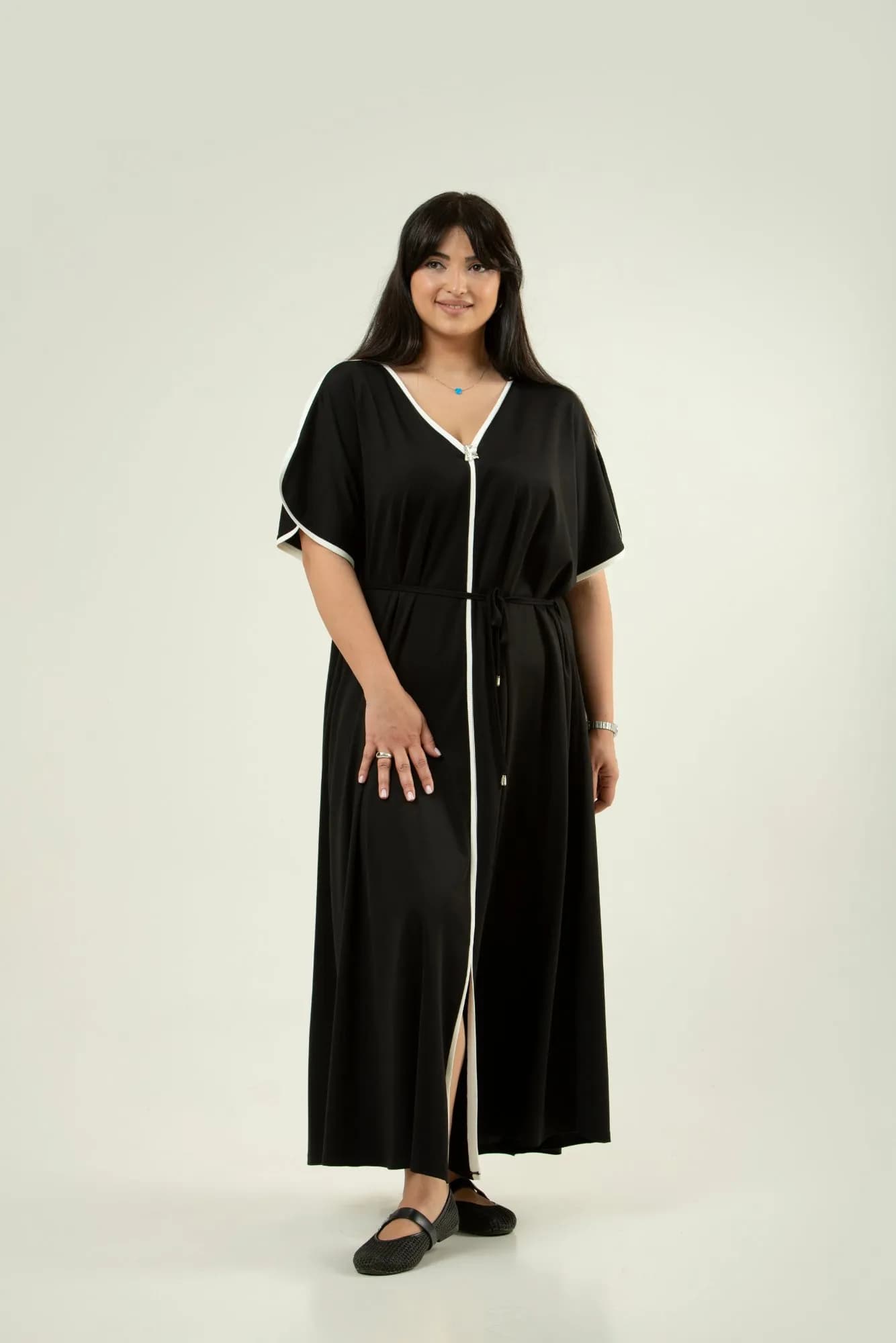 Loungewear Dress with Drawstring Waist 1